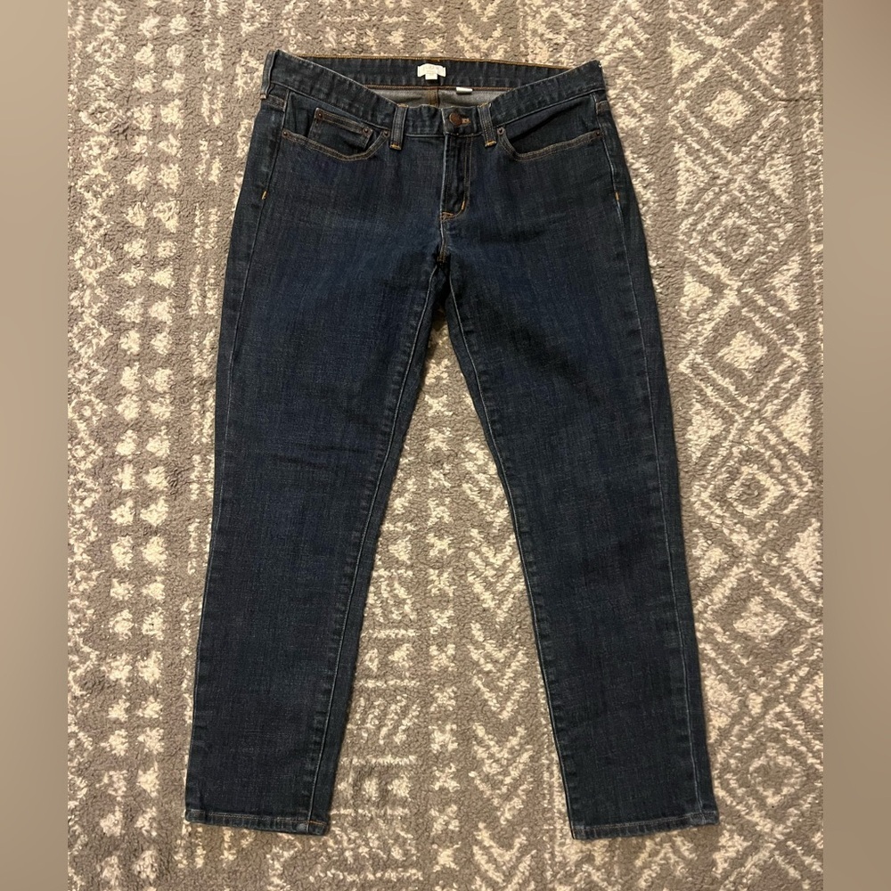 J. Crew Dark Indigo Straight-Leg cropped Women's Jeans size 30 (D207)
